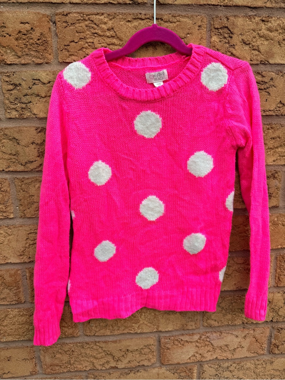 🌿10/$25 • TCP Pink Knit Polka Dot Sweater